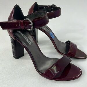 Via Spiga‎ Burgundy Chromatic fun edgy party office event heels brunch Sz 7.5